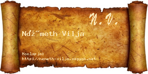 Németh Vilja névjegykártya